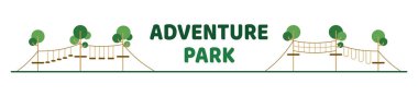 Web için halat park tasarımı. Turizm günü, Çocuk macerası, turizm,