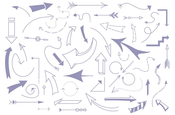 Conjunto Setas Diferentes Modelo Design Infográfico Moderno —  Vetores de Stock