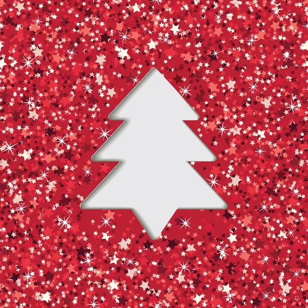 Kağıt tebrik kartı ile Noel glitter doku etkisi ile katmanlı kesip. Vektör çizim — Stok Vektör