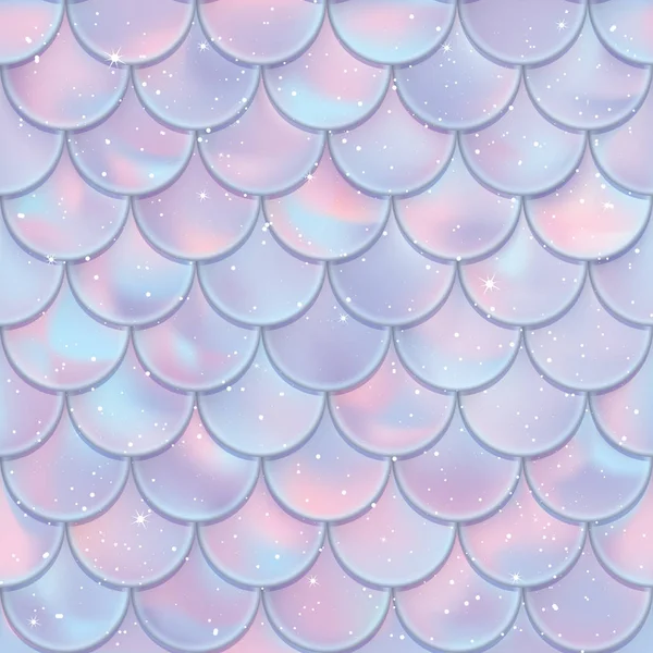 Fischschuppen nahtlose Muster. Meerjungfrau Schwanz Textur. Vektorillustration — Stockvektor