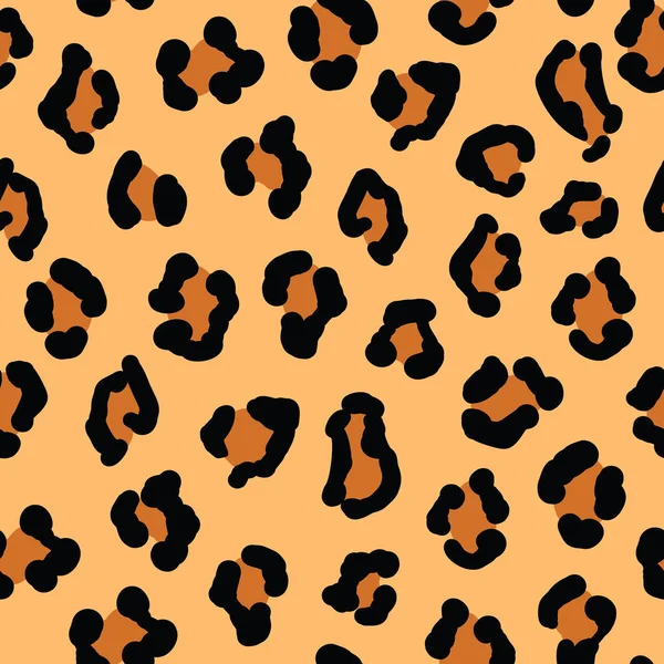 Απρόσκοπτη leopard υπόβαθρο του δέρματος. Διάνυσμα ζώων εκτύπωσης — Διανυσματικό Αρχείο