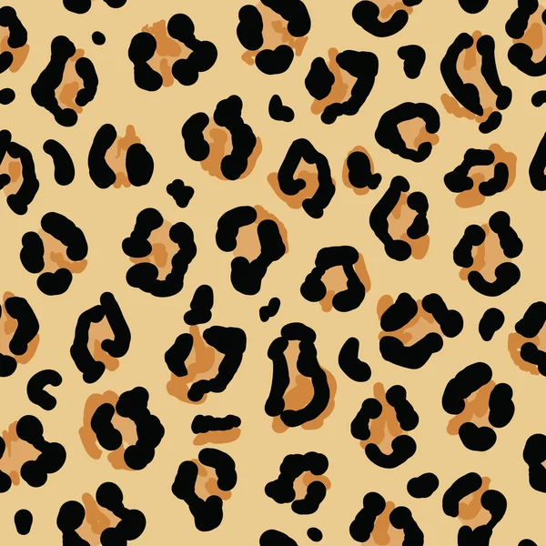 Sömlös leopard huden bakgrund. Vector djur print — Stock vektor