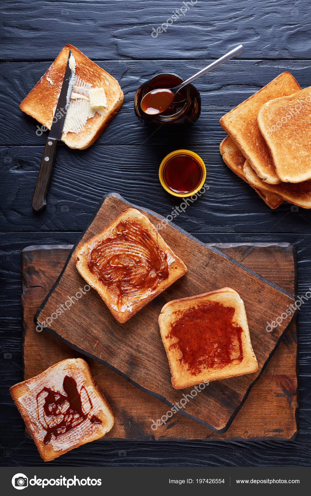 Delicious Toasts Butter Marmite Yeast Extract Thick Australian Healthy Stock Photo by ©myviewpoint 197426554