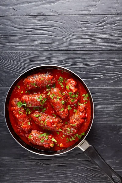 Braciole Italia Goreng Roti Gulung Steak Daging Sapi Yang Diisi — Stok Foto