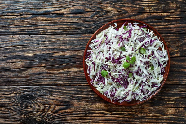 Malfouf Salad Lebanese Cabbage Slaw Simple Cabbage Salad Made Lemon — 스톡 사진