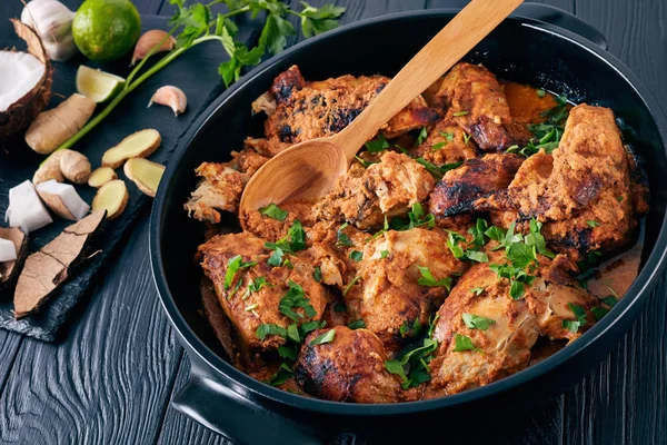 Kuku Paka Kenyan Poulet Grillé Cuit Dans Une Sauce Crémeuse — Photo