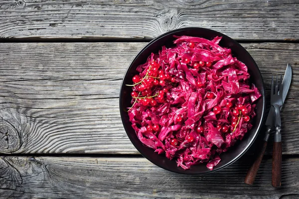 Danish Red Cabbage in a bowl,flatlay — Stock Image Danish Red Cabbage in a bowl,flatlay Royalty Free Stock Images
