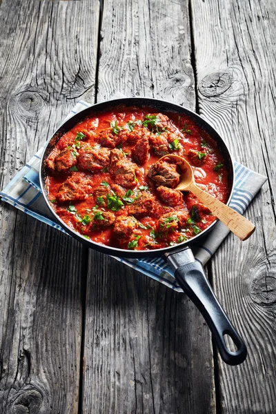 Stufato di manzo africano in padella — Foto Stock