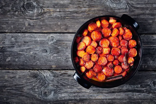 Candied yams or sweet potatoes, top view — Stock Photo, Image