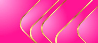 Elegant Pink and Gold Geometric Background Luxury Abstract Design