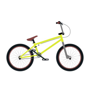 Vektör Bmx bisiklet. Beyaz izole.