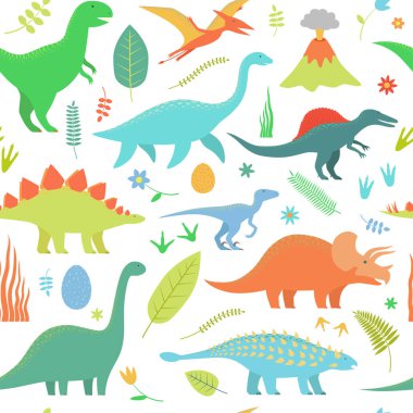 Dino sorunsuz vektör desen.