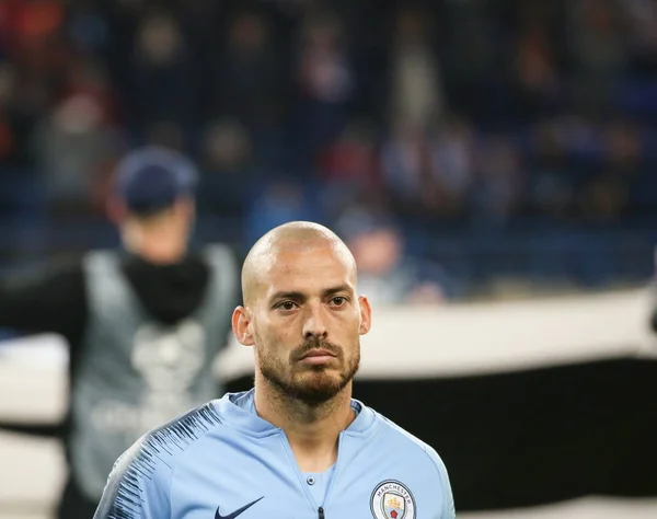 Charkiv Ukraina Okt 2018 David Silva Manchester City Uefa Champions — Stockfoto