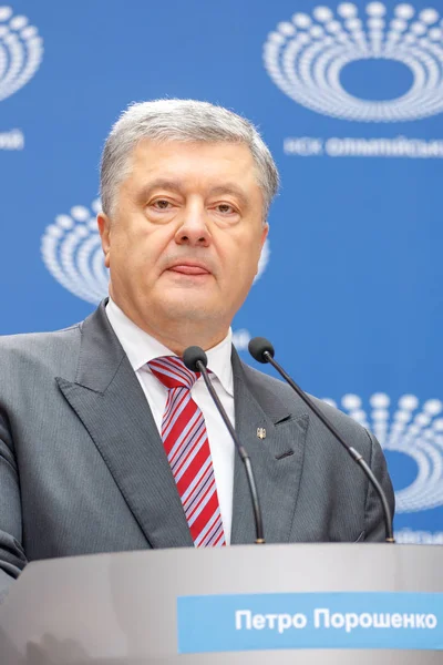 Київ Україна Квітня 2019 Президент України Петро Порошенко Відвідав Нск — стокове фото