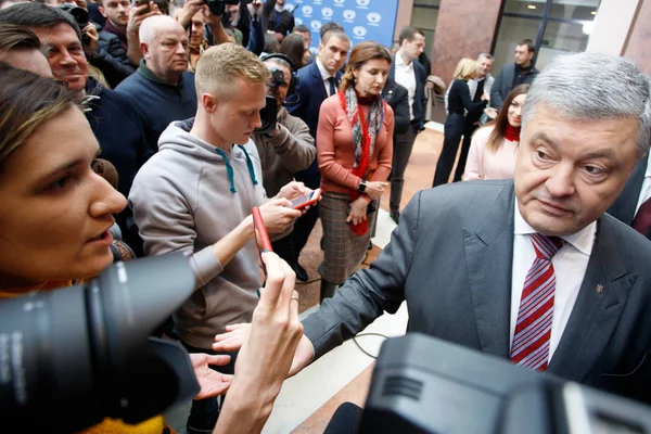 Киев Украина Января 2019 Года Президент Украины Петр Порошенко Посетил — стоковое фото