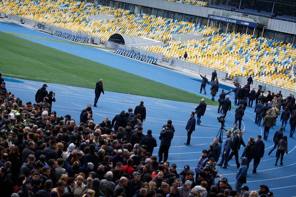 Kyjev Ukrajina Duben 2019 President Ukrajiny Petro Poroshenko Navštívil Během — Stock fotografie