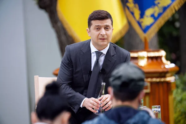 Kiev Ukraine May 2020 Press Conference President Ukraine Volodymyr Zelensky — Stock Photo, Image