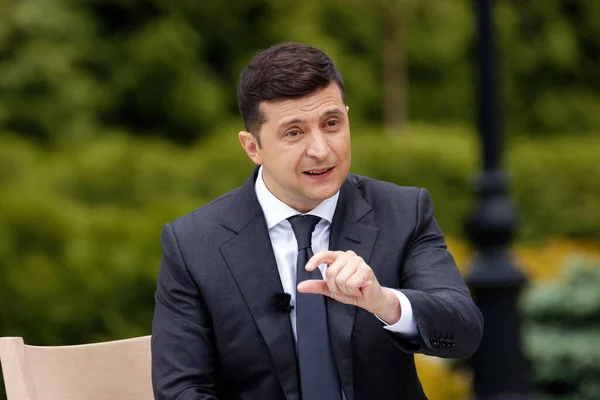 Kiev Ukraine May 2020 Press Conference President Ukraine Volodymyr Zelensky — Stock Photo, Image