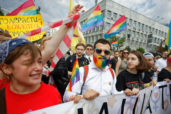 Persone Partecipano Alla Marcia Dell Uguaglianza Organizzata Dalla Comunità Lgbt — Foto Stock