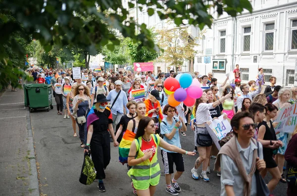 Люди Принимают Участие Марше Равенства Организованном Лгбт Сообществом — стоковое фото