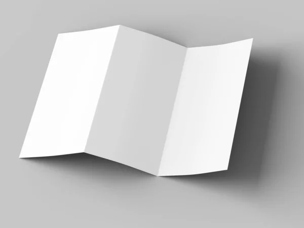 Öppen Trebladig Broschyr Format Mockup Illustartion — Stockfoto
