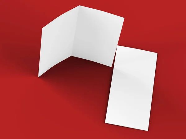Open Fold Broschyr Format Mock Illustartion — Stockfoto