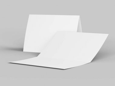 Açık davetiye kartı mockup - 3d illüstrasyon