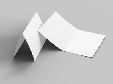 Açık davetiye kartı mockup - 3d illüstrasyon