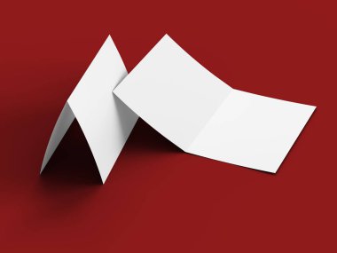 Açık davetiye kartı mockup - 3d illüstrasyon