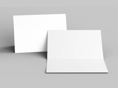 Açık davetiye kartı mockup - 3d illüstrasyon