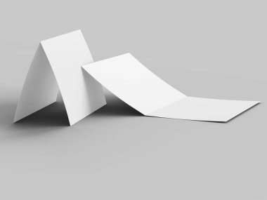 Açık davetiye kartı mockup - 3d illüstrasyon