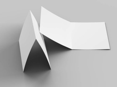 Açık davetiye kartı mockup - 3d illüstrasyon