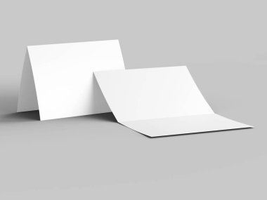 Açık davetiye kartı mockup - 3d illüstrasyon