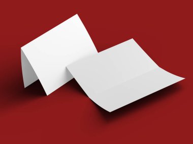 Açık davetiye kartı mockup - 3d illüstrasyon