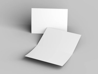 Açık davetiye kartı mockup - 3d illüstrasyon