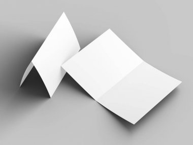 Açık davetiye kartı mockup - 3d illüstrasyon