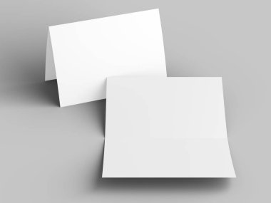 Açık davetiye kartı mockup - 3d illüstrasyon