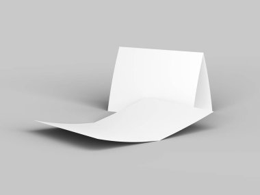 Açık davetiye kartı mockup - 3d illüstrasyon