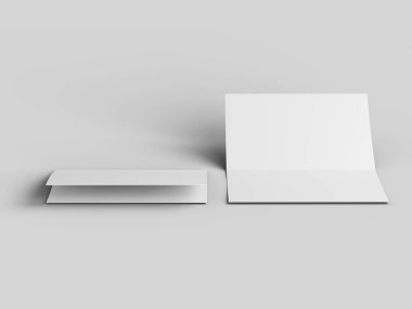 Açık davetiye kartı mockup - 3d illüstrasyon