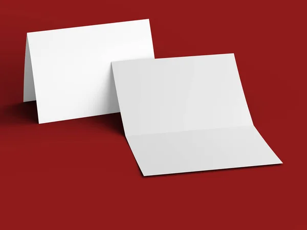 Açık davetiye kartı mockup - 3d illüstrasyon
