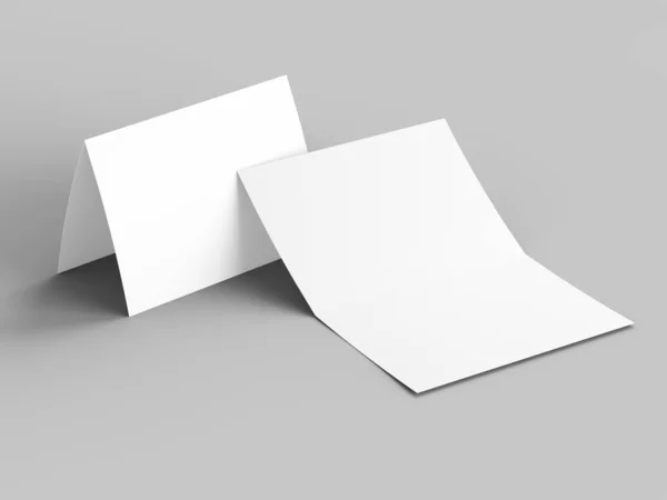 Açık davetiye kartı mockup - 3d illüstrasyon