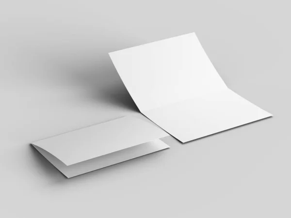 Açık davetiye kartı mockup - 3d illüstrasyon