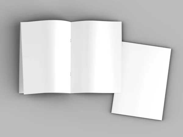 Offenes Magazin Format Vertikale Position Abbildung — Stockfoto