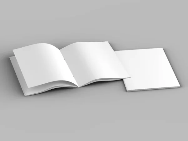 Open magazine in A4 format, vertical position. - 3d illustration