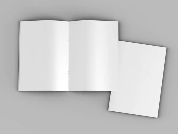 Öppna Magasin Format Vertikalt Läge Illustration — Stockfoto