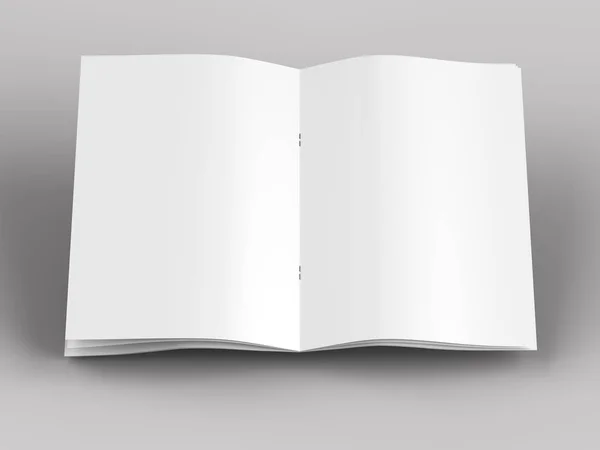 A4 formatında açık dergi, dikey konum. - 3d illüstrasyon