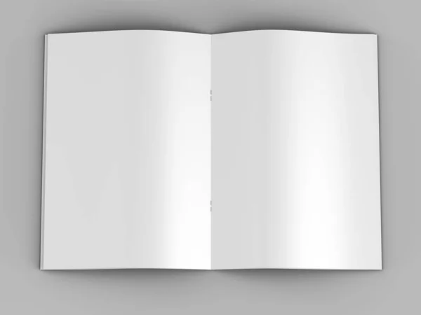 Open Magazine Format Vertical Position Illustration — Stock Photo, Image