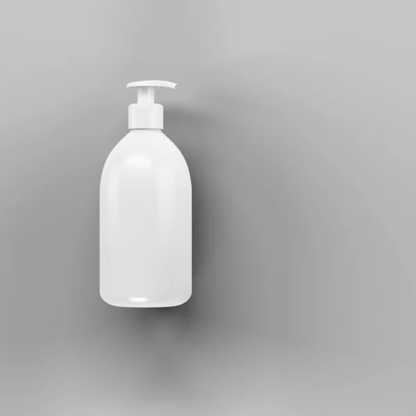 Witte Bad Fles Mockup Illustratie — Stockfoto