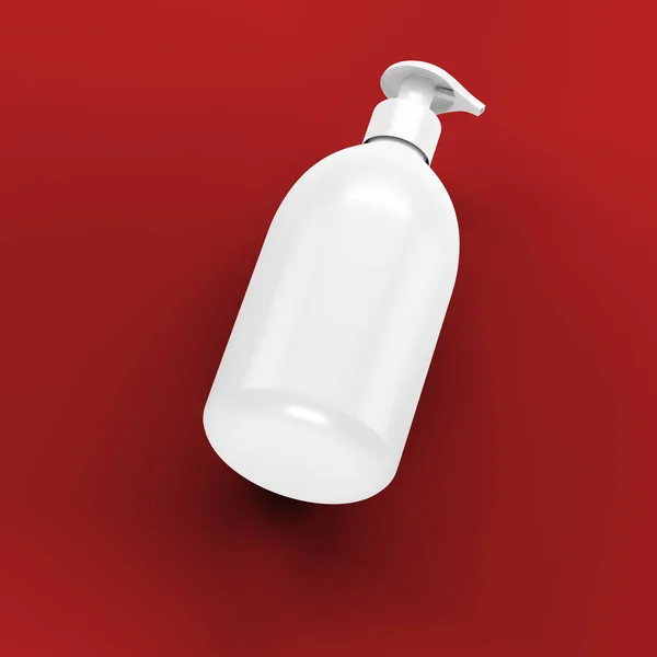 White Bath Bottle Mockup Illustration — Stock Photo, Image