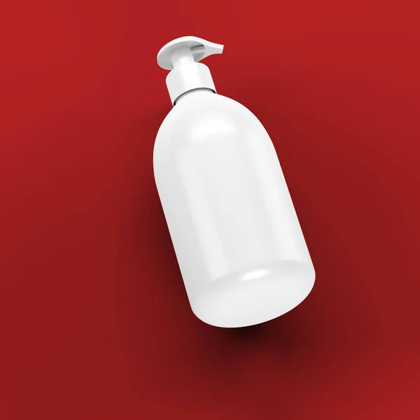 White Bath Bottle Mockup Illustration — Stock Photo, Image